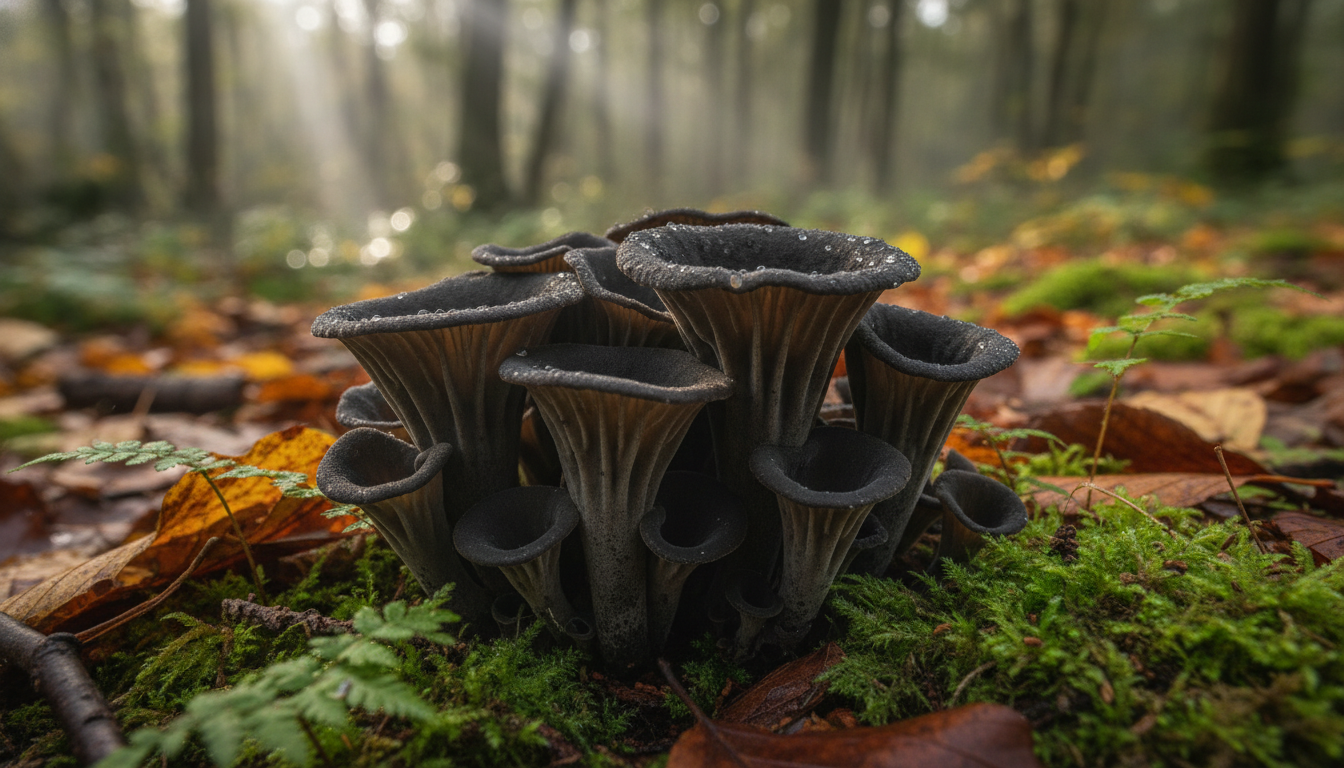 découvrez comment distinguer la fausse trompette de la mort de la véritable pour éviter toute confusion et consommer des champignons en toute sécurité.